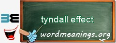 WordMeaning blackboard for tyndall effect